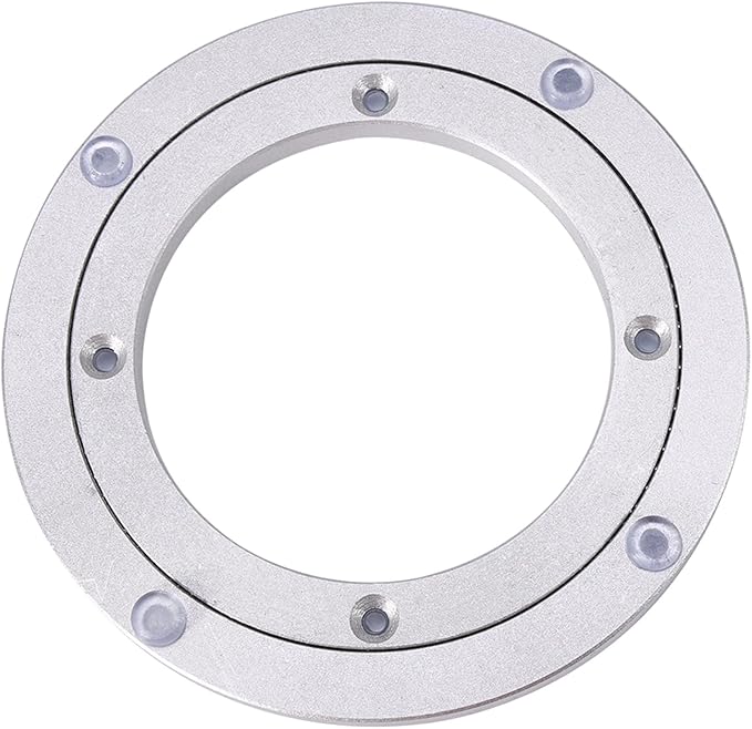 Lazy Susan Bearing, Lazy Susan Hardware Turntable Bearing Lazy Susan Parts Heavy Duty Aluminium Alloy Rotating Bearing Plate Turntable Round Dining Table (8 inches*H8.5MM)