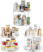 LAMU 2 Tier Lazy Susan Turntable Organizer for Cabinet, 9'' Rotating Spice Rack for Kitchen, Pantry, Countertop, Bathroom, Vanity, Under Sink, Medicine Cabinet Organizer, 3 Pack