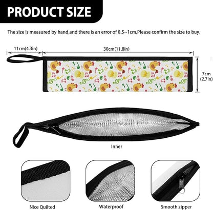COEQINE Travel Silverware Case Tableware Carrying Bag Utensil Holder With Cute Animal Pattern for Travel Accessories Flatware Case With Handles