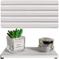 Diatomite Soap Dish, Water Absorbing Stone Tray, Kitchen Sink Organizer, Fast Drying Counter Holder (White, 9.5" x 4.7"/24 x 12cm)