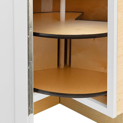 Quicklock RTA (Ready-to-Assemble) | Base Kitchen Cabinets - Shaker Style | Made in America (Pure White, 18" D x 30" W x 34.5" H Lazy Susan)