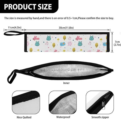 Cutlery Storage Bag Travel Silverware Cloth Bags for Travel Tableware Carrying Bag Travel Silverware Case Utensil Pouch Utensil Case,Cute Pattern