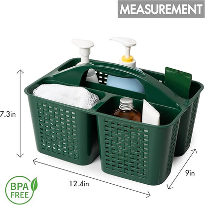 Tiawudi Portable Shower Caddy, Caddy Organizer with Handle, Plastic Shower Basket Hold Soap, Shampoo, Hair Supplies and Beauty Products, Cleaning Supplies Organizer for Home, Dorm, Shelf and Cabinet