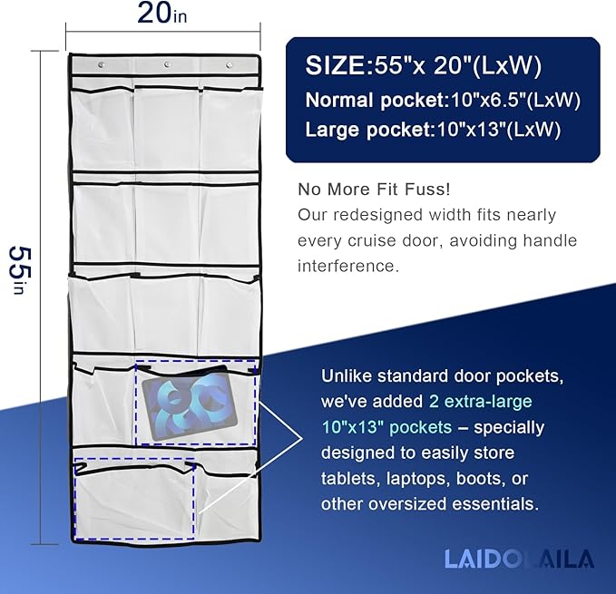 Cruise Ship Approved Fan Magnetic Cruise Door Organizer