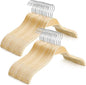 TOPIA HANGER Slim Natural Wood Hangers with Extra Soft Non-Slip Rubber Grips, 30-Pack High-Grade Fashion Hanger No Shoulder Bump for Sweaters, Hoodies, Jacket, Dress, Coat -CT15N30
