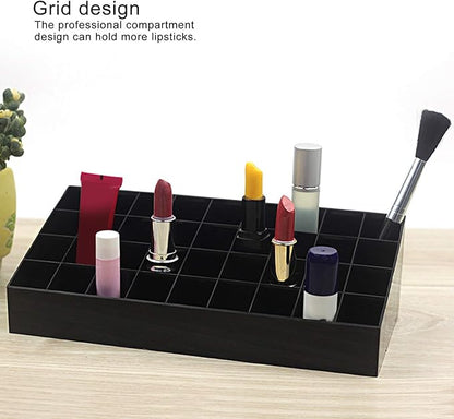 Lipstick Holder Organizer, 36 Grids Lipstick Makeup Organizer Lipstick Case Display Stand Makeup Organizer Storage Box(Black)