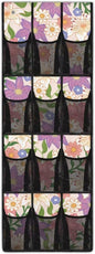 12 Large Mesh Pockets Floral Over the Door Shoe Organizer Sturdy Oxford Fabric Hanging Shoe Rack for Closet Organizers and Storage