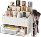 INVSSENE Stackable Makeup Organizer Countertop, Storage Perfume Skincare Cosmetic Lipstick Face Mask Makeup Brush Palettes, Ideal for Vanity Bathroom Counter