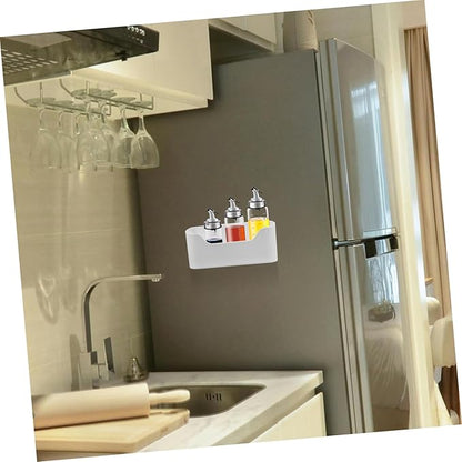 Cabilock 2pcs Adhesive Cabinet Door Organizer Wall-mounted Makeup Storage Box under Cabinet Organizer for Kitchen Accessories