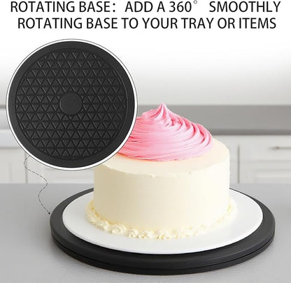 2 Pcs Multi-use Heavy Duty Rotating Swivel Stand - Lazy Susan with Steel Ball Bearings for Model Base/Rotating Plants/Crafts Stand Monitor/Big Screen TV/Monitors/Potted Plants (8 Inch)
