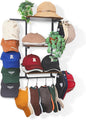 Keebofly Hat Rack for Wall with Shelf for Handbags, Purse,Bennies, Perfumes & Cosmetics Display, Hat Holder Storage for 100+ Caps, Baseball Cap Organizer & Beanie Holder for Closet, Entryway, Bedroom