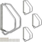 Relaxdays Wall Mounted Carrier 4 Bicycle Parking Brackets Steel 180° Swivel 32.5 x 9 x 29.5 cm Silver, Metal, 4 Supporti