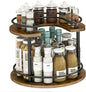 2 Tier Lazy Susan Organizer,2-Tier Spinning Spice Rack with Stable Carousel Base & 4 Height Settings for Cupboard Kitchen Countertop Dining Table Cupboard (Round)