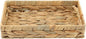 Wicker & Rattan Serving Tray - 10" Rectangle Bathroom Vanity Tray with Storage for Paper Hand Towels