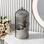 GAXmi Makeup Brush Holder with Lid Cosmetic Tools Organizer 360 Rotating Waterproof Dustproof Beauty Brushes Storage for Vanity, Grey