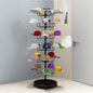 6 Tier Hat Rack with 30 Hooks, Freestanding Hat Rack Stand, Metal Hat Organizer Rack, Rolling Retail Hat Display Rack for Home/Store(Black,6 Tier)