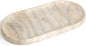 YMXYJM Genuine Real Natural Marble Tray for Bathroom, Luxury Ultra White Travertine Stone Vanity Tray, Decorative Oval Trays for Countertop Storage, Vanity, Dresser, Kitchen, Home Decor, 11.9"*5.8"