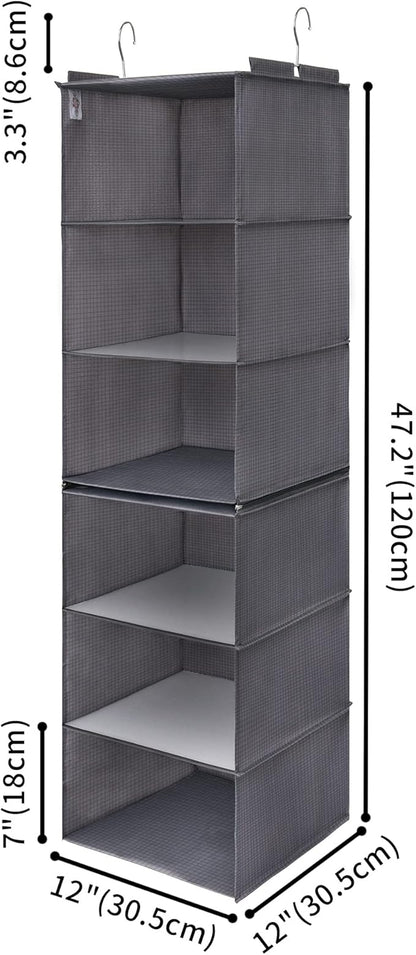 GRANNY SAYS Bundle of 2-Pack Hanging Clothing Organizer & 1-Pack Hanging Storage Shelves
