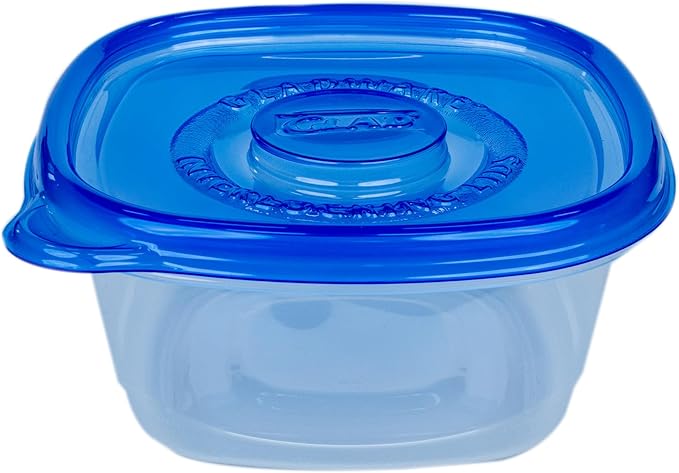 Glad GladWare Tall Entree Food Storage Containers with Lids, Large Square BPA Free Plastic for Meal Prep and Lunches, Lock Tight Seal, Microwave and Dishwasher Safe, 42 Oz, 3 Count - 6 Pack