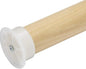 1 3/8" Thick Solid Wood Closet Pole with Plastic End-brackets (6 FT)