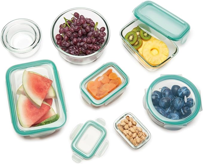 OXO Good Grips 2 Cup Smart Seal Glass Round Food Storage Container (Pack of 2)
