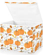 senya Thanksgiving Baskets Collapsible Storage Bins with Lids, Pumpkin Leaf Fall Autumn Thanksgiving Storage Boxes Clothes Baskets for Organizing