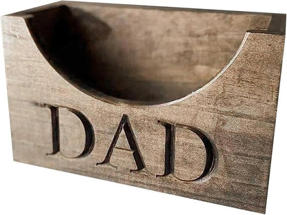 Qianly Wooden Dad Hat Holder Box Hat Display Stand from Wife Baseball Hat Storage Rack Cap Organizer for Boyfriend