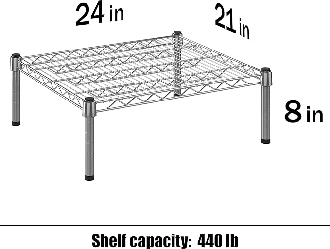 21" Deep x 24" Wide x 8" Height Wire Shelving Kit | 1-Tier | NSF Commercial Storage Rack Unit