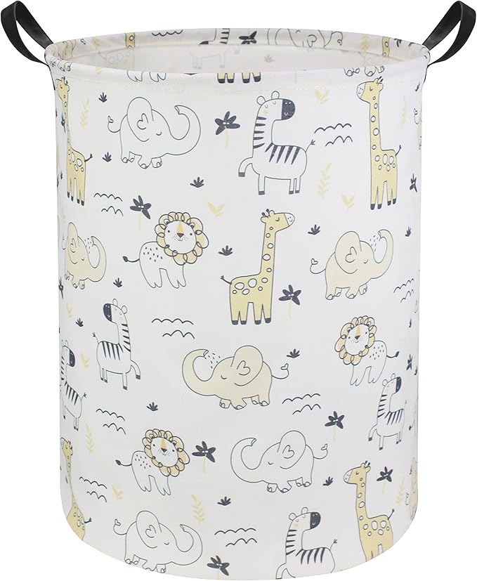 Baby Laundry Hamper Basket Baby Hamper for Nursery Boy and Girl Cute Kids Toys Storage Bin Organizer Animal Room Decor(Animals)