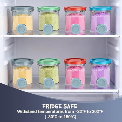 Replacement Pints and Colorful Lids for Ninja swirl creami NC700, NC701 Series Ice Cream & Soft Serve Makers, 4 Pack creami containers, 16oz swirl pints, Dishwasher Safe
