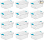 Latching Storage Box, See-Through Base, 15-Qt.