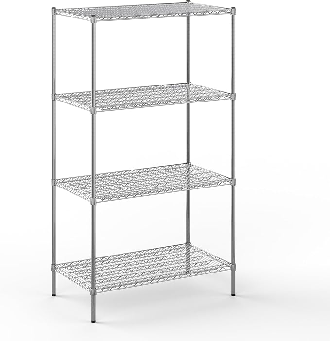 24" Deep x 42" Wide x 74" Height Wire Shelving Kit | 4-Tier | NSF Commercial Storage Rack Unit