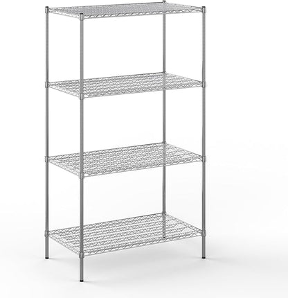 24" Deep x 42" Wide x 74" Height Wire Shelving Kit | 4-Tier | NSF Commercial Storage Rack Unit