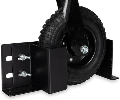 Iron Forge Tools Lawn Mower Wheel Boot Lock for Trailer 6-10 Inch Adjustable, Lawn Care Accessories for Utility Enclosed Trailer & Truck, Heavy Duty 12 Gauge Powder Coated Steel Mounts to Wood & Metal