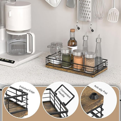 Toilet Paper Basket, 2PCS 13 Inch Bathroom Tank Tray Toilet Tank Basket Top of Toilet Storage Toiletries Organizer for Bathroom, Living Room and Kitchen