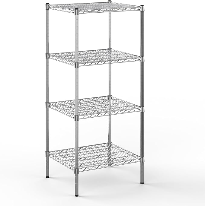 21" Deep x 24" Wide x 54" Height Wire Shelving Kit | 4-Tier | NSF Commercial Storage Rack Unit