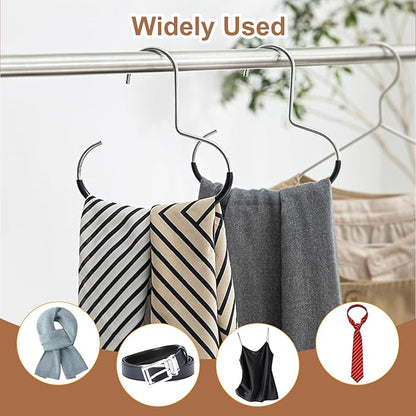6 Pcs Hat Organizer for Baseball Caps, Heavy-Duty Metal Closet Cap Rack Holder for Space-Saving, Cap Organizer for Baseball Caps, Beanies, Belts, Purses (Black)