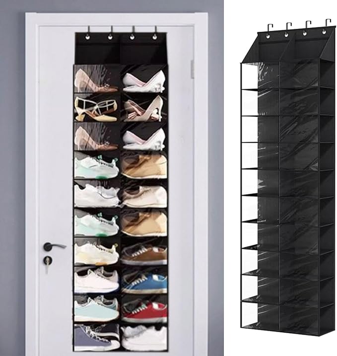 Over Door Shoe Storage 10 Shelf Hanging Shoe Organizer for Indoor High Heels