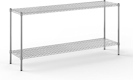 18" Deep x 72" Wide x 34" Height Wire Shelving Kit | 2-Tier | NSF Commercial Storage Rack Unit