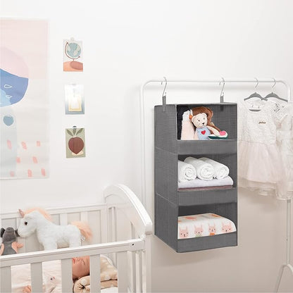 GRANNY SAYS Bundle of 2-Pack Hanging Clothing Organizer & 1-Pack Hanging Storage Shelves