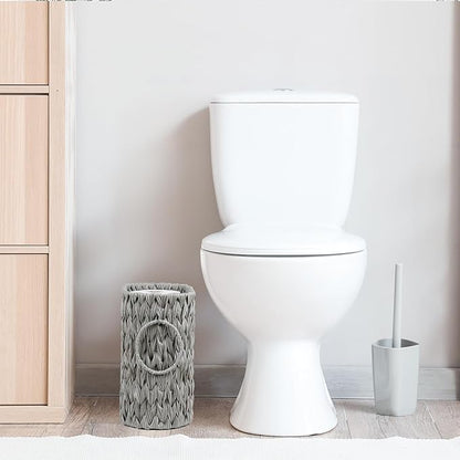 ORDELITE Toilet Paper Storage - Waterproof Wicker Basket for Bathroom, Holds 6 Rolls