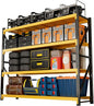3000lbs Garage Shelving Heavy Duty, 4-Tier Metal Adjustable Garage Shelves, Storage Shelves for Warehouse, Pantry, Basement, 31.5" W X 20" D X 63" H (Black+Yellow, 31.5x20x63)