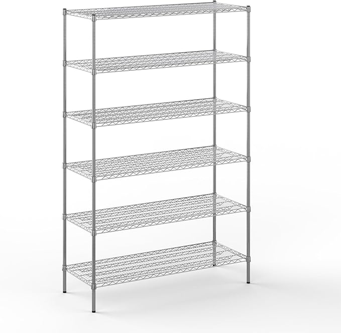 21" Deep x 54" Wide x 86" Height Wire Shelving Kit | 6-Tier | NSF Commercial Storage Rack Unit