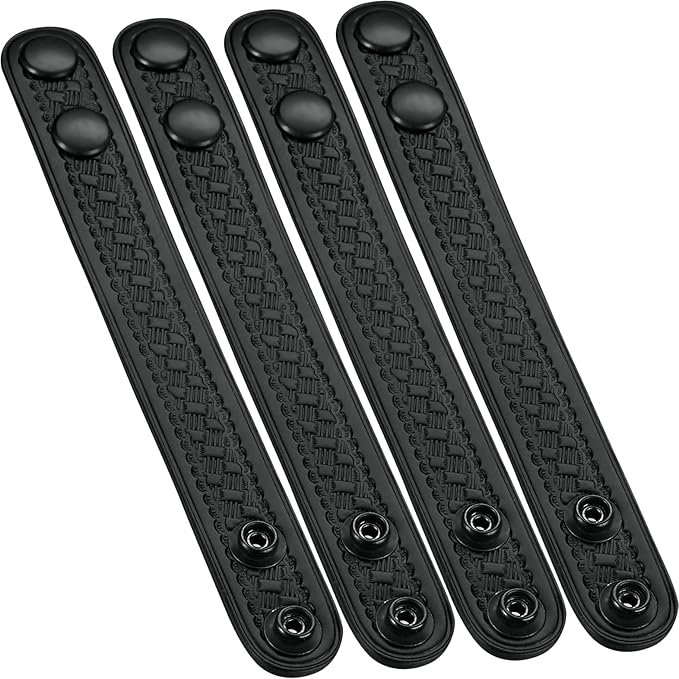 Perfect Fit Shield Wallets Duty Belt Keeper with Double Snap Closure (Pack of 4)