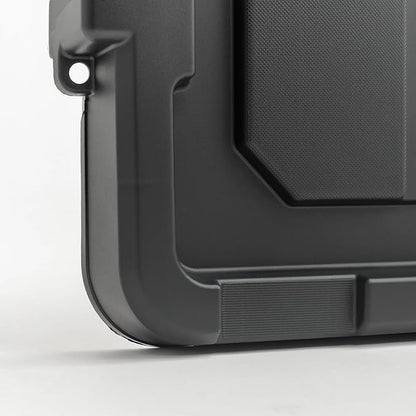 3 Gal. Heavy Duty Plastic Storage Bins with Lockable Lids - Stackable Latching Totes for Tools, Seasonal Items, Sports Equipment, Black