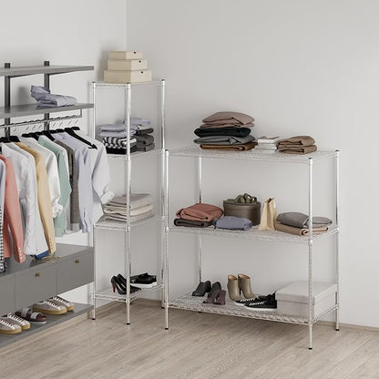 24" Deep x 48" Wide x 54" Height Wire Shelving Kit | 3-Tier | NSF Commercial Storage Rack Unit