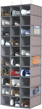 Libeder 30 Section Hanging Shoe Organizer for Closet, Hanging Closet Organizers with 6 Side Mesh Pockets, Shoe Storage Hanging Shoe Rack, Space Saving Shoe Holder