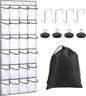 Esoes Cruise Ship Magnetic Door Organizer, 24 Pockets Magnetic Behind the Door Shoe Rack-4 Strong Anti-Scratch Magnets, Over the Door Organizer Cruise Essentials Storage for Cruise Cabin Travel