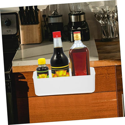 Over Cabinet Door Organizer Hanging Kitchen Spice Storage Basket Easy to Install Nail Design Space Saving Holder for Seasoning Bottles Long Basket for Kitchen