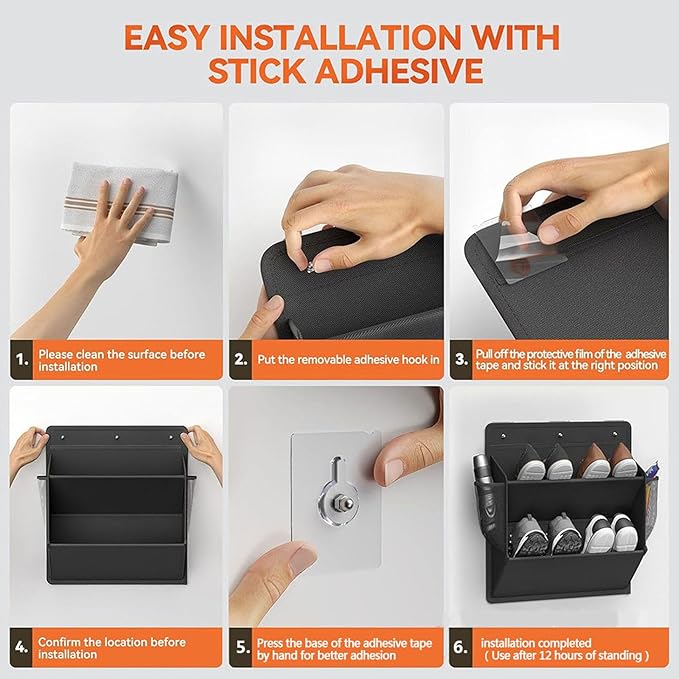 Ventilated Oxford Fabric Door Hanging Shoe Rack Vertical Seasonal Footwear Organiser Portable for Home Use Over the Door Shoe Organizer